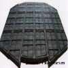 Drawer-type knitted mesh demister